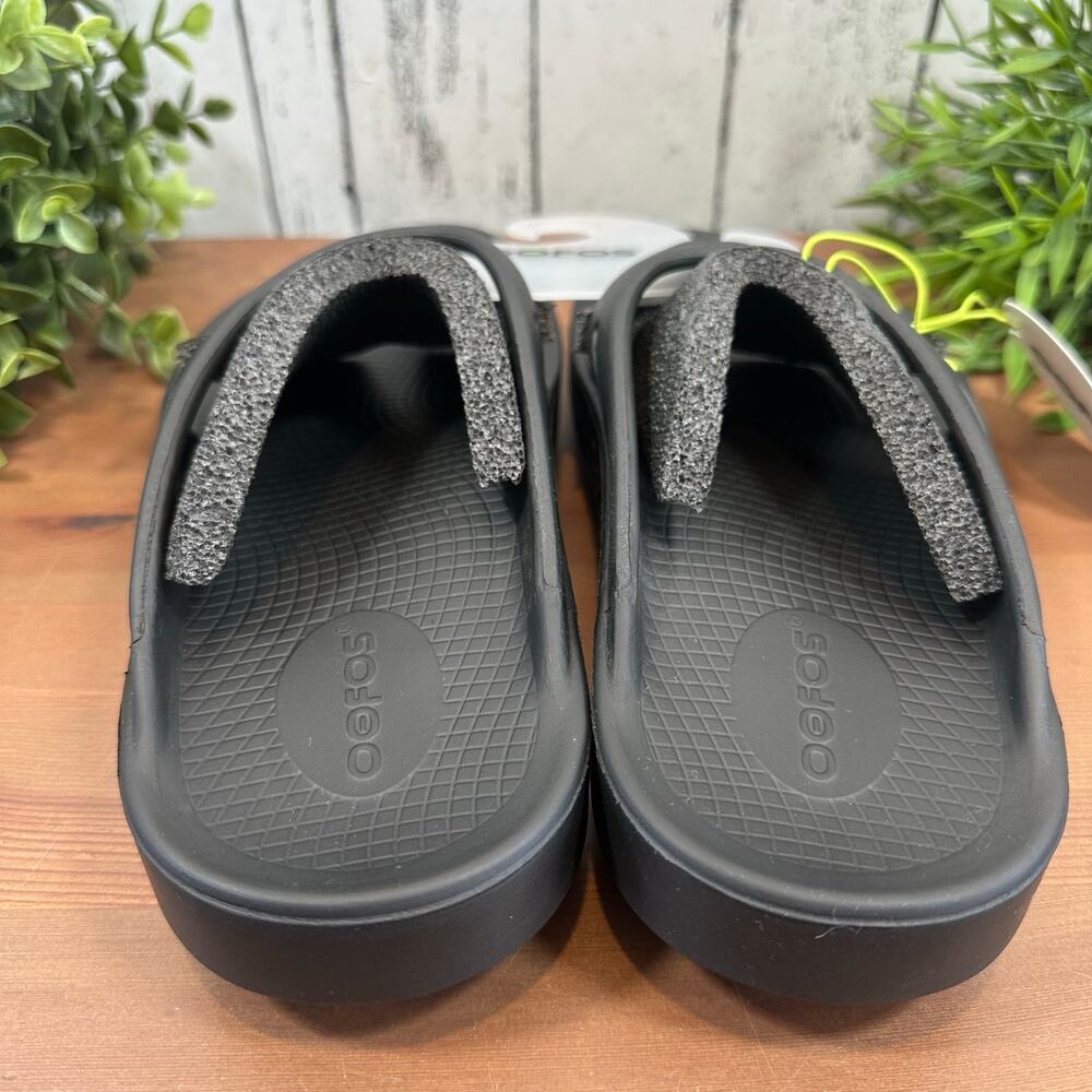 OOFOS Black Women's Sandals Size 9 - Picture 7 of 13